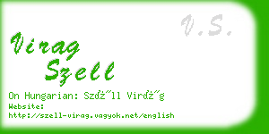 virag szell business card